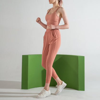 Sports Casual Pants Women Loose Foot Pants Breathable Running