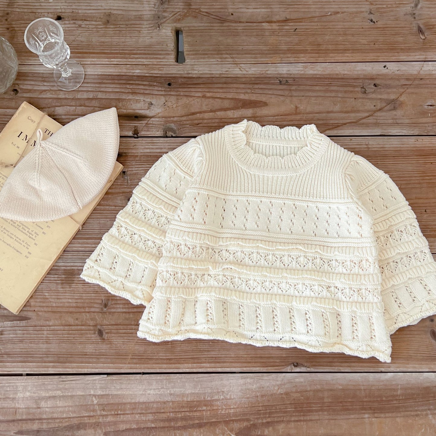 Vintage-inspired Knitted Romper Bodysuit