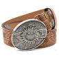 Personality Student Trendy Printing Engraving Smooth Buckle Knife Embossing Belt
