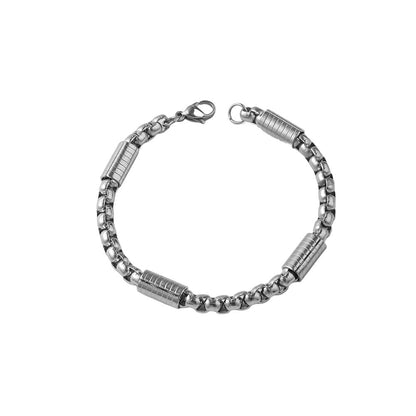 Stainless Steel Bracelet That Wont Fade Cuban-link Chain Fashionable Versatile Washable Titanium Steel Bracelet