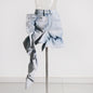 Patchwork Ruffled High Waist A- Line Denim Skirt Women