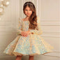 Bubble Sleeve Princess Dress Sequined Western Style Baby Girl Birthday Party Girl Costume