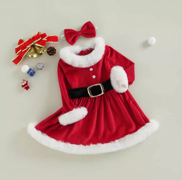Christmas Toddler Kids Girls Red Dress