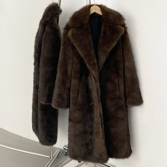 High-quality Artificial Fur Faux Fur Coat For Women