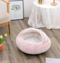 .Pet Bedding 2 In 1 Dog And Cat Bed Pet Winter Bed Round Plush Warm Bed House Soft Long Plush Pets Bed Pet Products