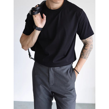Men's Slim-fit Short Sleeve With Small Collar