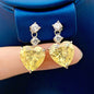 Silver Light Luxury Rhinestone Zircon Earrings Women