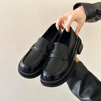 One Pedal Loafer Metal Buckle All-match Soft Thin Shoes