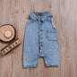 Infant Toddler Summer Lapels Denim Jumpsuit