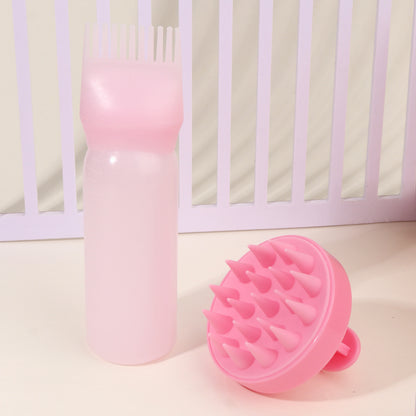 Hair Tools Shampoo Brush Shampoo Bottle Head Cleaning Massage Hair Care Set