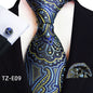 Paisley Tie Square Scarf Pocket Square Cufflinks Three-piece Set