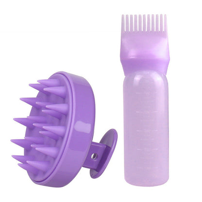 Hair Tools Shampoo Brush Shampoo Bottle Head Cleaning Massage Hair Care Set
