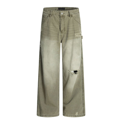 American Retro Tattered Jeans Jeans