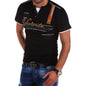 Men's Clothing Graphic Plaid Color Block Printed Men's Waffle Henley Shirt Short Sleeve
