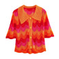Single-breasted Sweater Mesh Skirt Knitting Suit Women