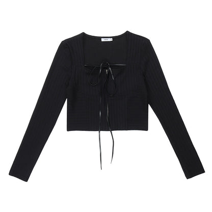 Short Zip Cardigan Blouse For Women