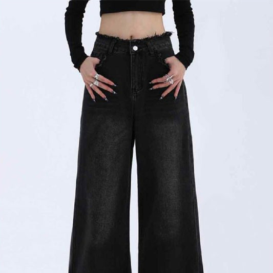Fashion Loose Cool Wide-leg Jeans Women
