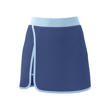 Linear Anti-exposure Built-in Pocket Fitness Yoga Fake Two-piece Skirts