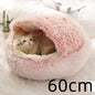 .Pet Bedding 2 In 1 Dog And Cat Bed Pet Winter Bed Round Plush Warm Bed House Soft Long Plush Pets Bed Pet Products