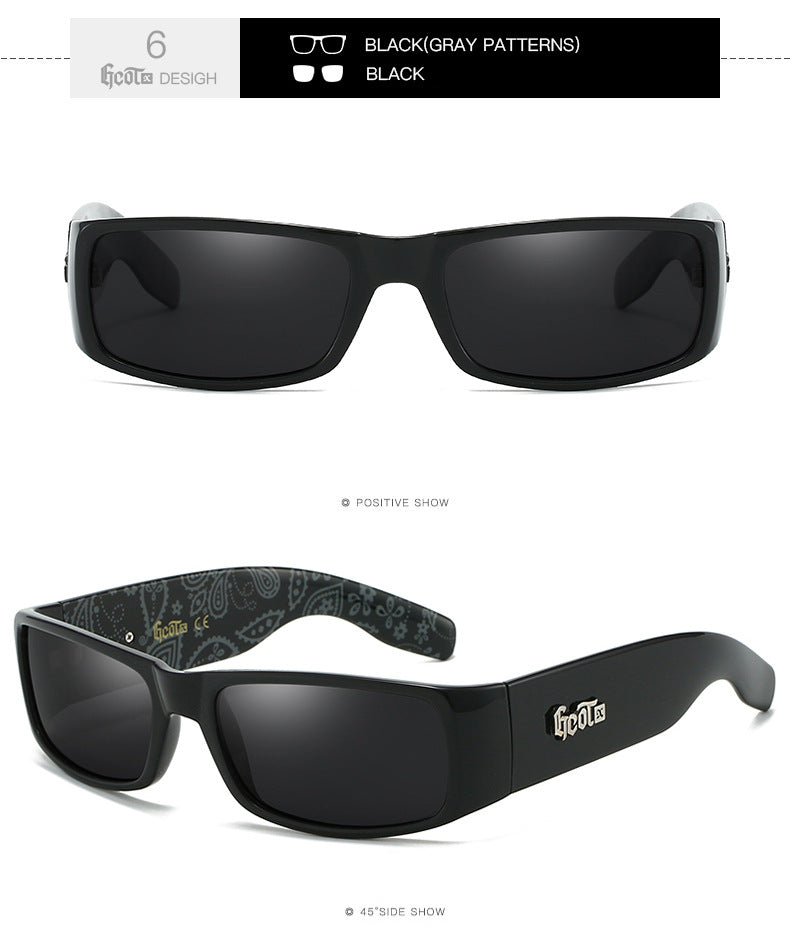 Fashion Brand Plaid Hip Hop Fashion West Coast Polarized Sunglasses