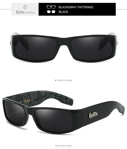 Fashion Brand Plaid Hip Hop Fashion West Coast Polarized Sunglasses