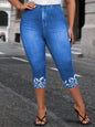 Plus Size Women's Tight Printed Pants