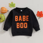 Halloween Clothing Infant and Toddler Letter Printed Long Sleeve Sweater