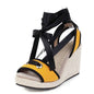 Women's Plus Size Platform Wedge Lace-up High-heel Sandals