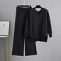Knitted Wide-leg Pants Sweater Suit
