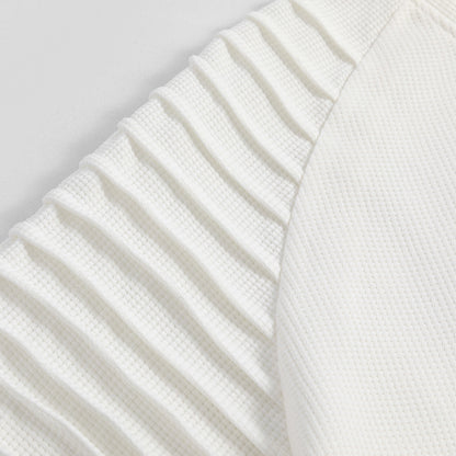 Men's Long-sleeved Shoulder Pleated Sweater