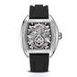 Men's Wine Barrel Type Mechanical Watch Silicone Tape