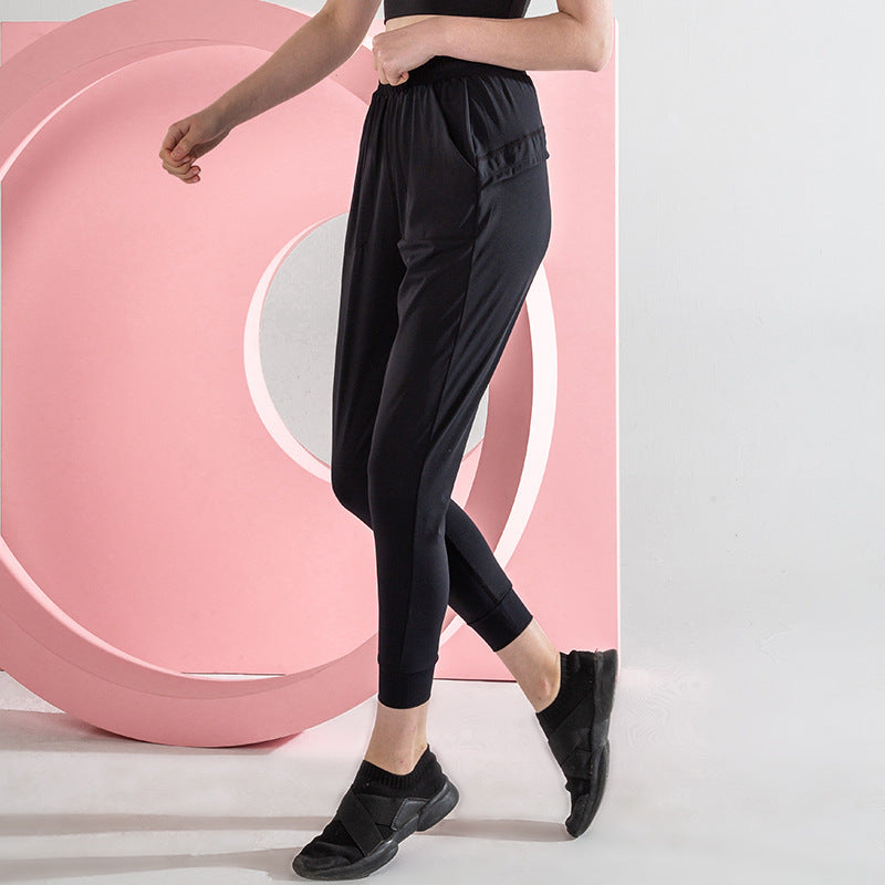 Sports Casual Pants Women Loose Foot Pants Breathable Running