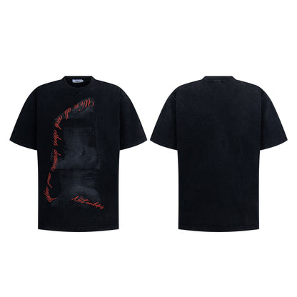 Washed Vintage Men's Loose Short Sleeve T-shirt