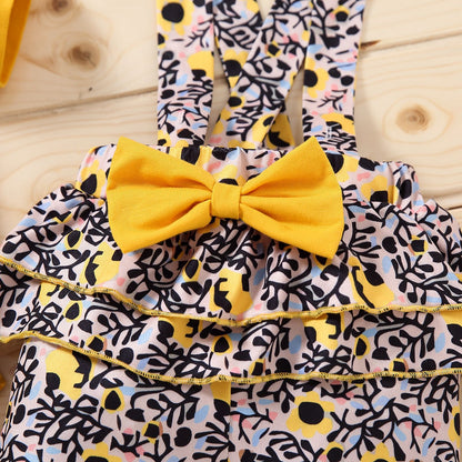 Newborn Toddler Baby Girls Clothes Set Short Sleeve Pullover Bow