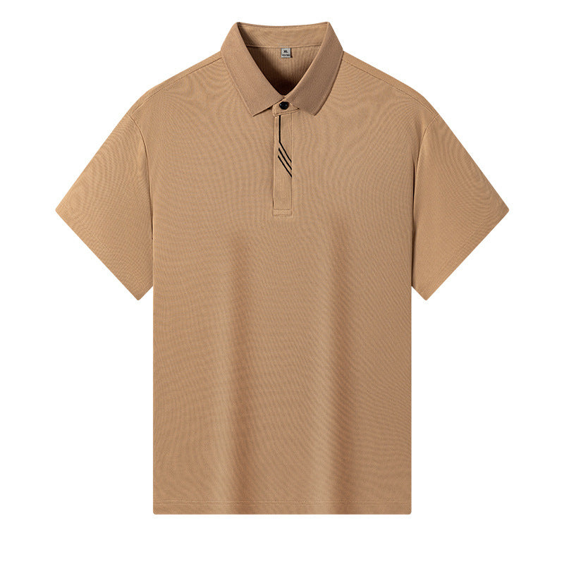 Men's High-end Casual Comfortable Solid Color Short-sleeved Top