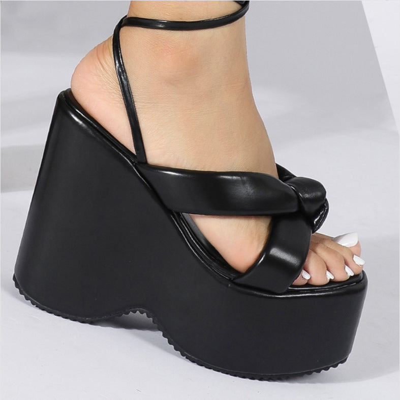 Platform Wedge High Heel Platform Strap Sandals