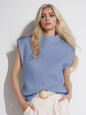 European And American Style Women Turtleneck Vest Sweater