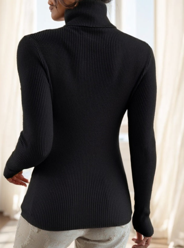 Knit Sweater Without Necklace,Long Sleeve Tops