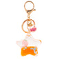 Color Small Pendant Peach Five-pointed Star Liquid Quicksand Keychain