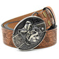 Personality Student Trendy Printing Engraving Smooth Buckle Knife Embossing Belt