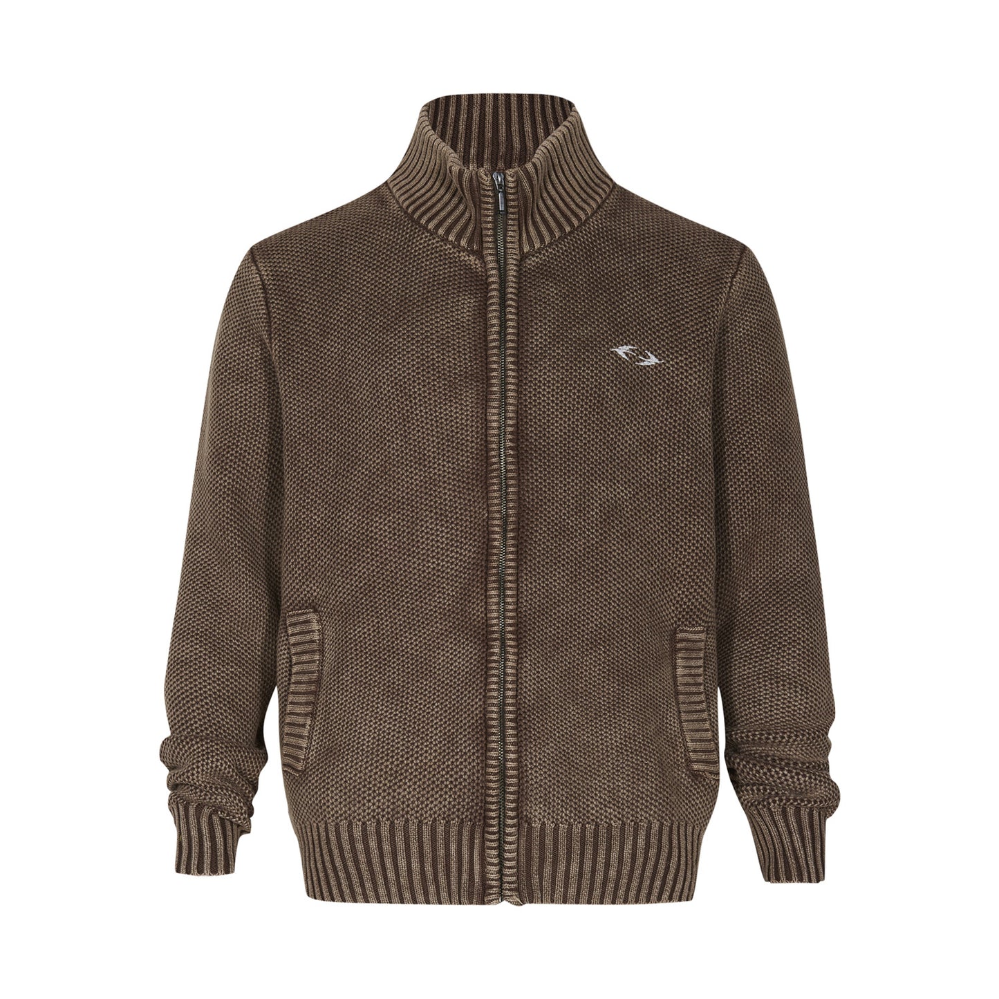 Cardigan Zipper Turtleneck Knitting Sweater