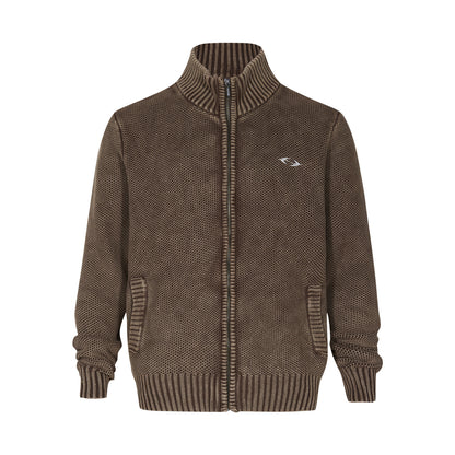 Cardigan Zipper Turtleneck Knitting Sweater