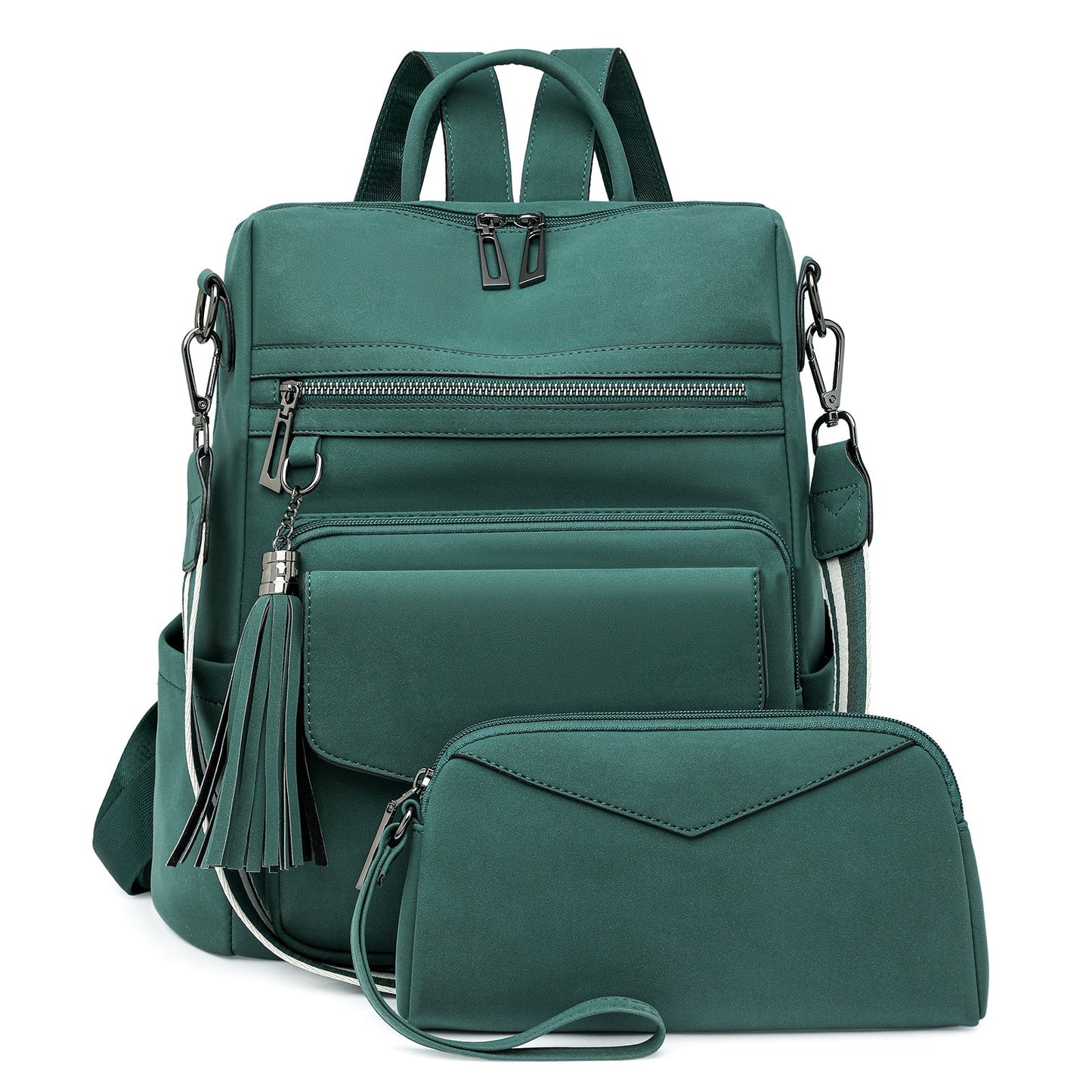 Retro Versatile Women's Backpack With Two-tone Fringe