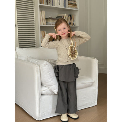 Fashion Girls Knitwear Cotton Innerwear T-shirt