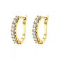 Women's Fashion K Gold Diamond Earrings
