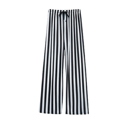 Draping Mopping Pants Straight Ink Painting Dye Pants For Women