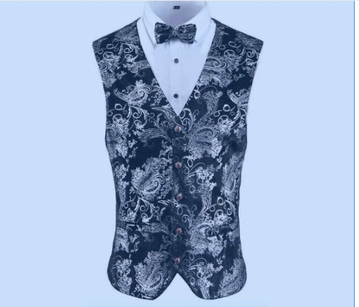Gold Steampunk Vest Men Suit Gilet Homme Wedding Sleeveless