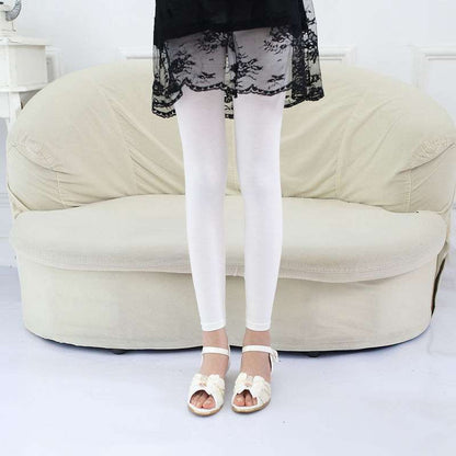 Girls' Leggings Summer Thin Modal Baby Nine-point Pants Stretch Middle And Big Kids