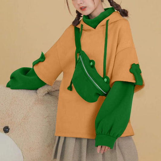 Color Matching Long-sleeved Women Blouse