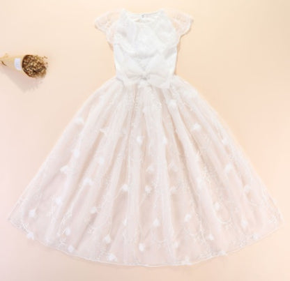 Gorgeous Embroidered Tail Pet Wedding Dress